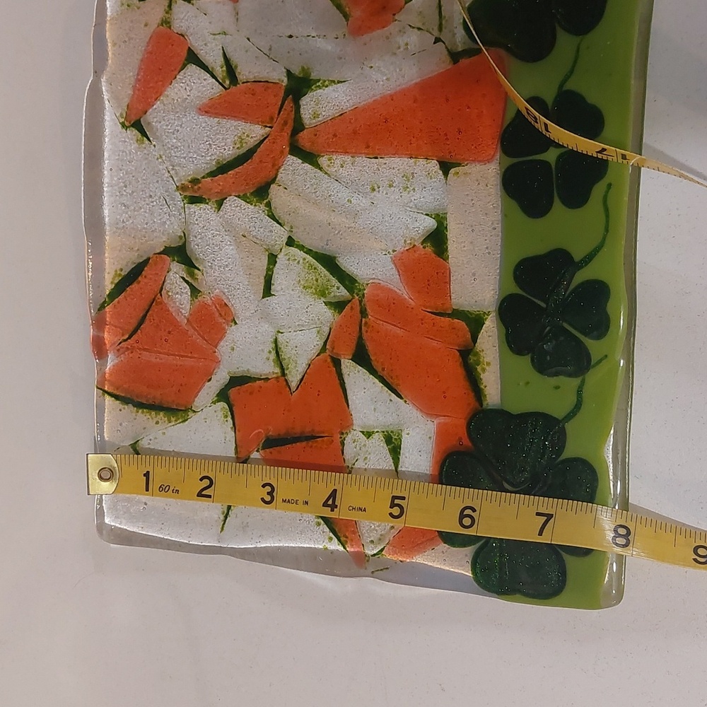 3/$20 Unique Tray Table Decor Orange and Four Leaf Accents - Picture 5 of 5